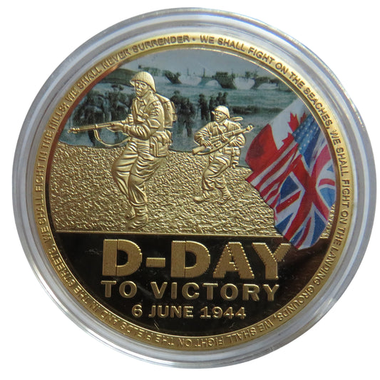 1939-1945 WWII Commemorative Coin D-Day To Victory 6 June 1944