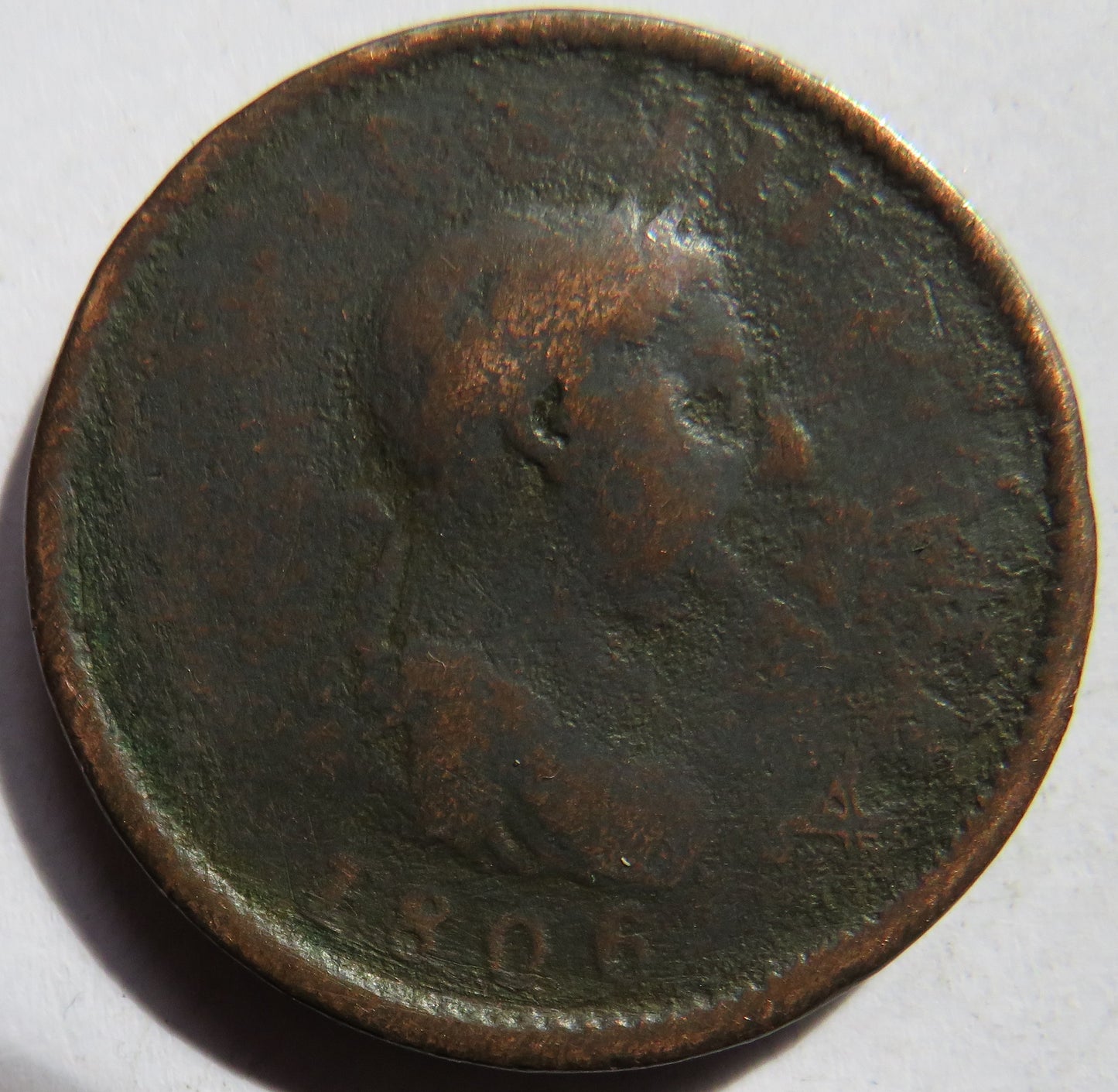 1806 King George III One Penny Coin - Great Britain