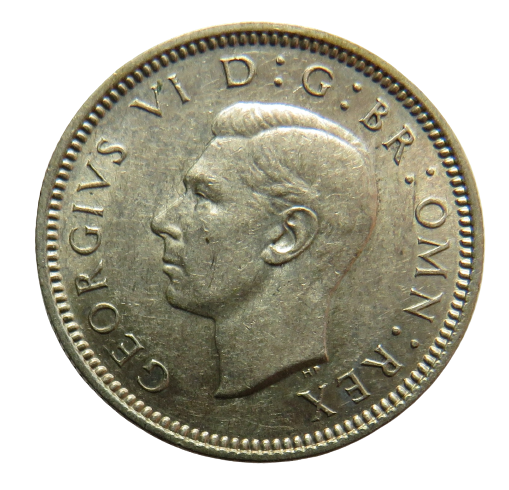 1939 King George VI Silver Sixpence Coin High Grade - Great Britain