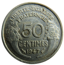 Load image into Gallery viewer, 1947 France 50 Centimes Coin
