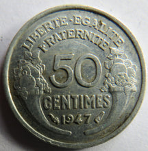 Load image into Gallery viewer, 1947 France 50 Centimes Coin
