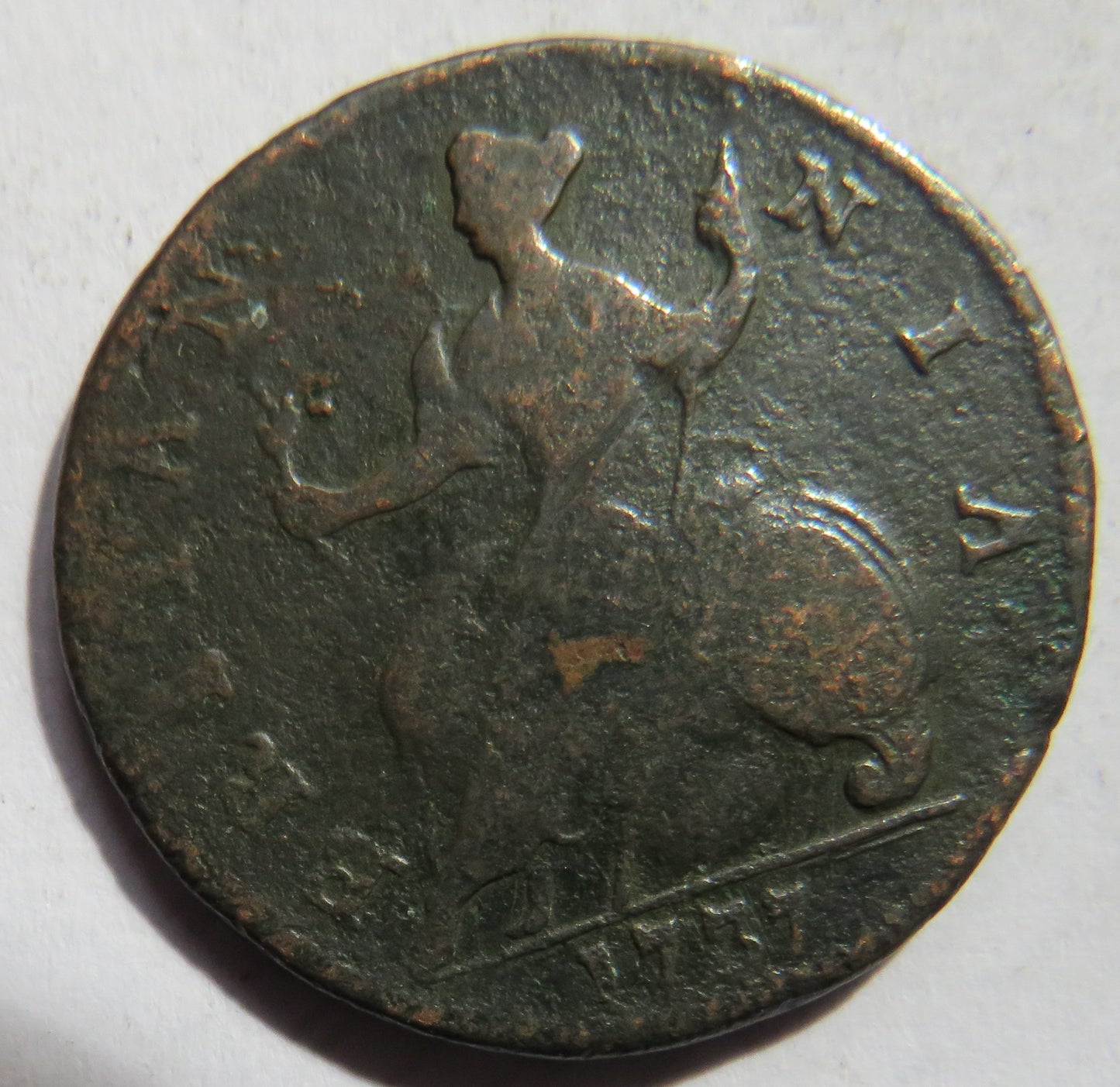 1737 King George II Halfpenny Coin - Great Britain
