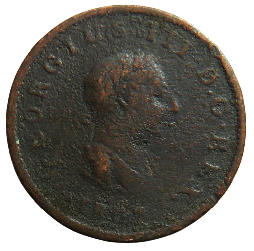 1807 King George III Halfpenny Coin - Great Britain