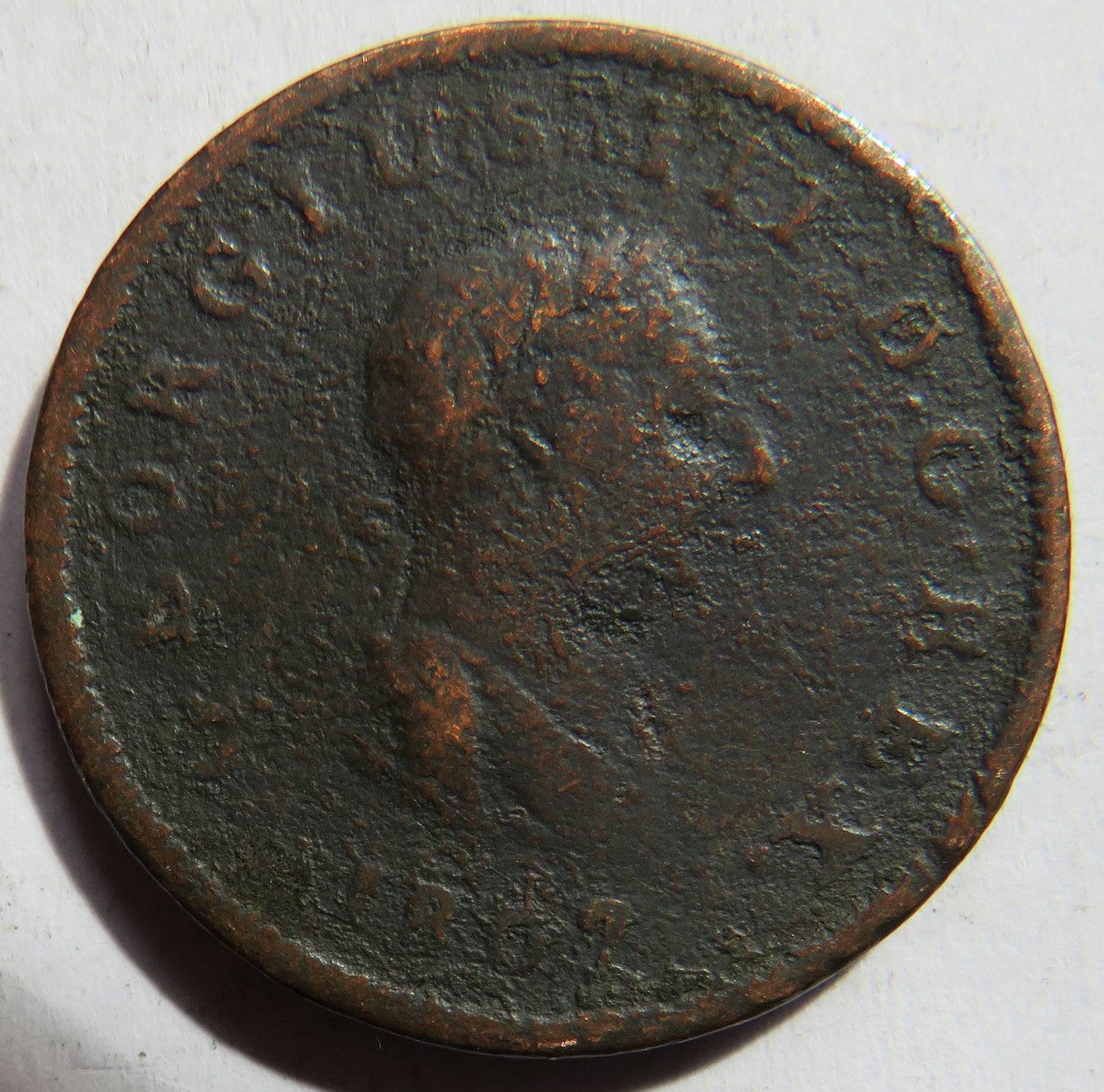 1807 King George III Halfpenny Coin - Great Britain