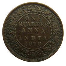 Load image into Gallery viewer, 1910 King Edward VII India 1/4 Quarter Anna Coin
