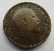 Load image into Gallery viewer, 1910 King Edward VII India 1/4 Quarter Anna Coin
