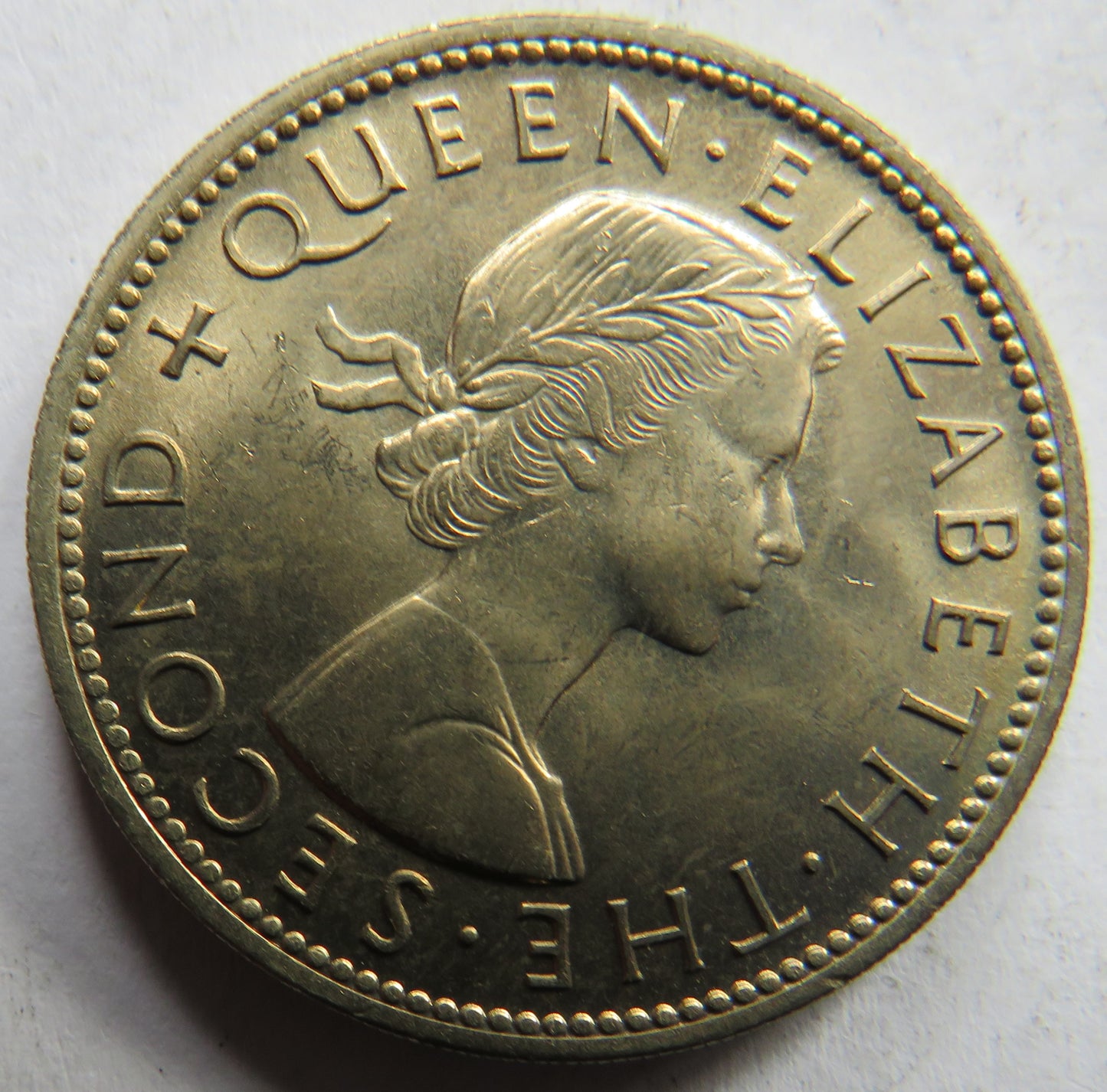 1964 New Zealand One Florin Coin Uncirculated