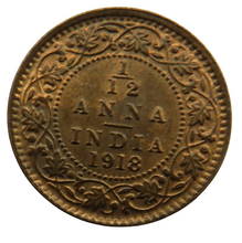 Load image into Gallery viewer, 1918 King George V India 1/12th Anna Coin In Higher Grade
