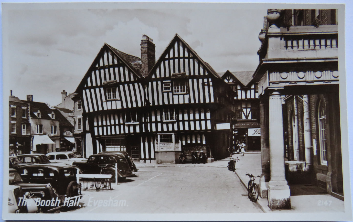 Vintage Postcard of The Booth Hall, Evesham