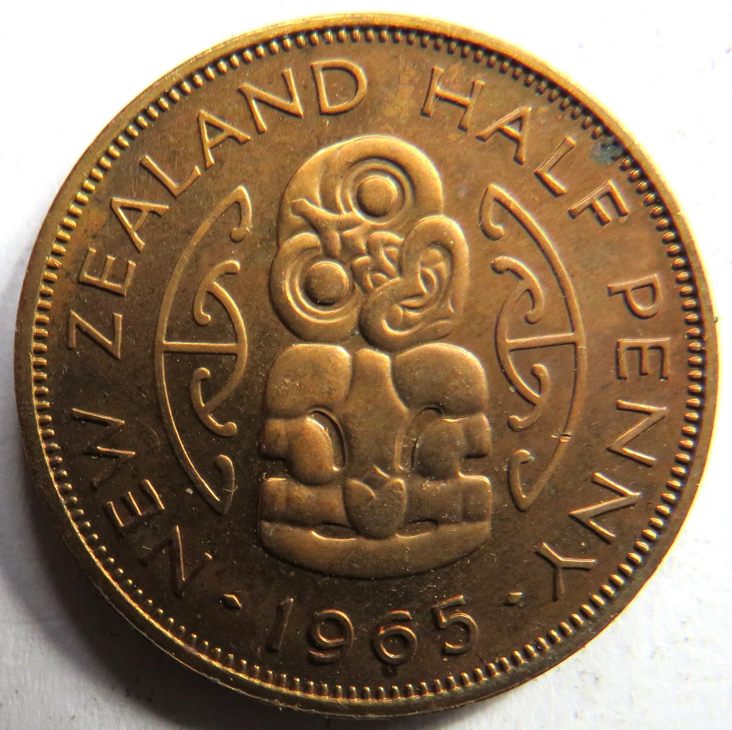 1965 New Zealand Proof Halfpenny Coin
