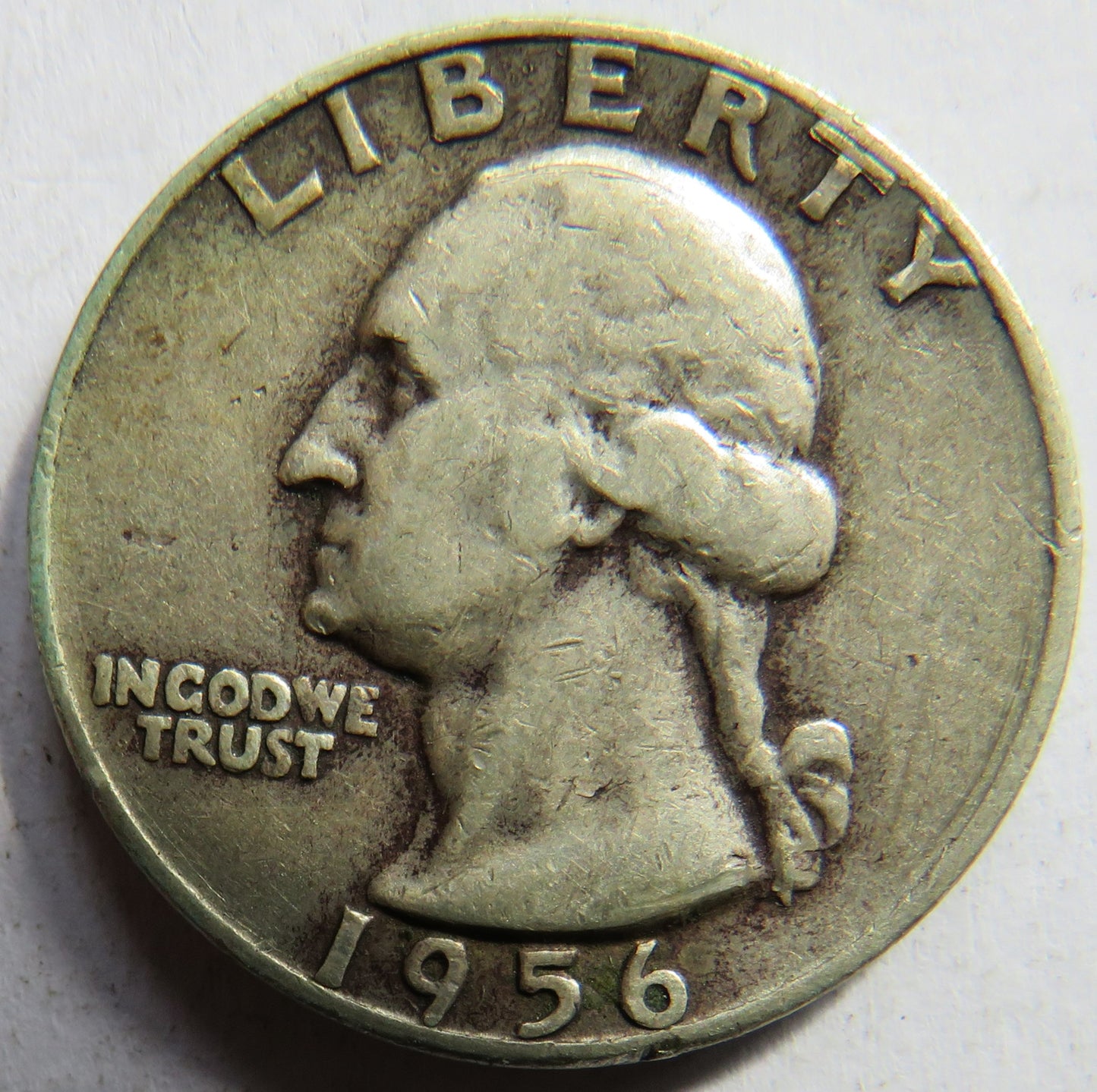 1956 USA Washington Silver $1/4 Quarter Coin