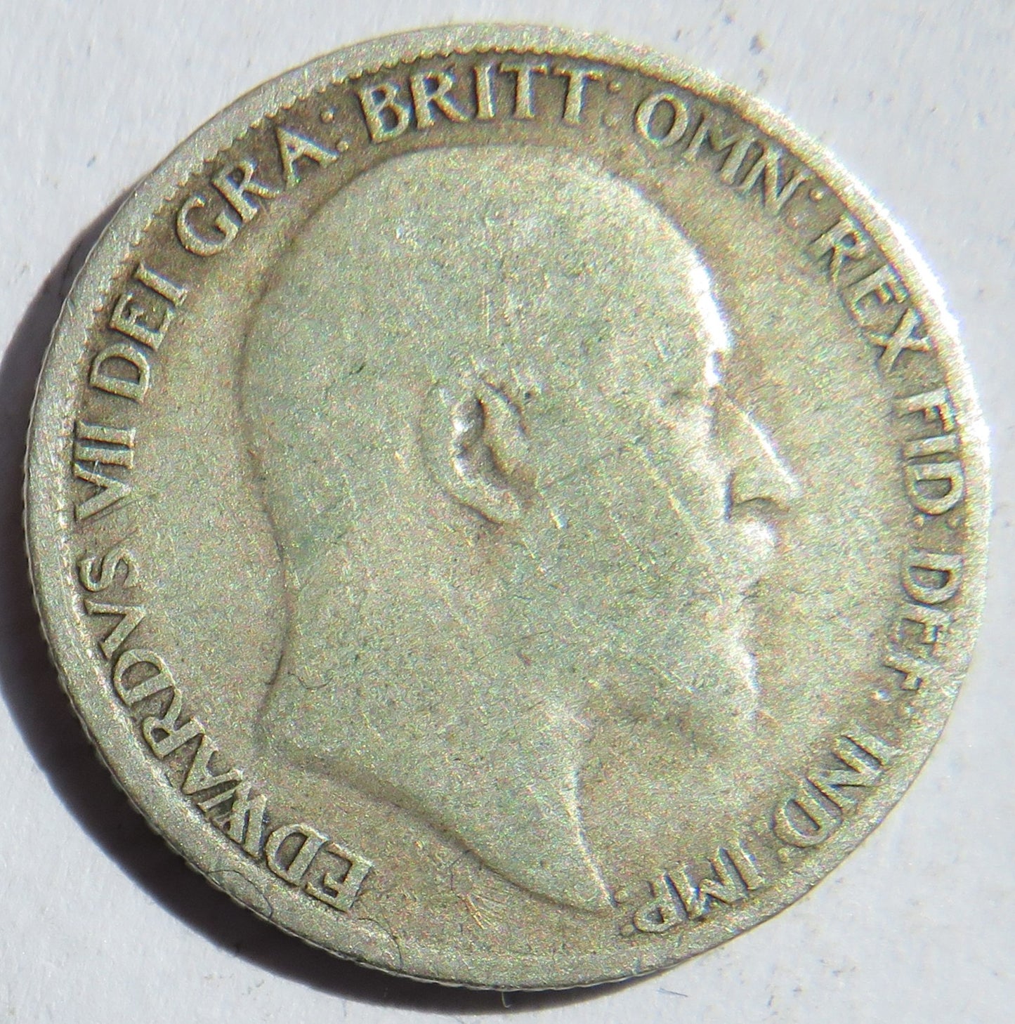 1904 King Edward VII Silver Sixpence Coin - Great Britain