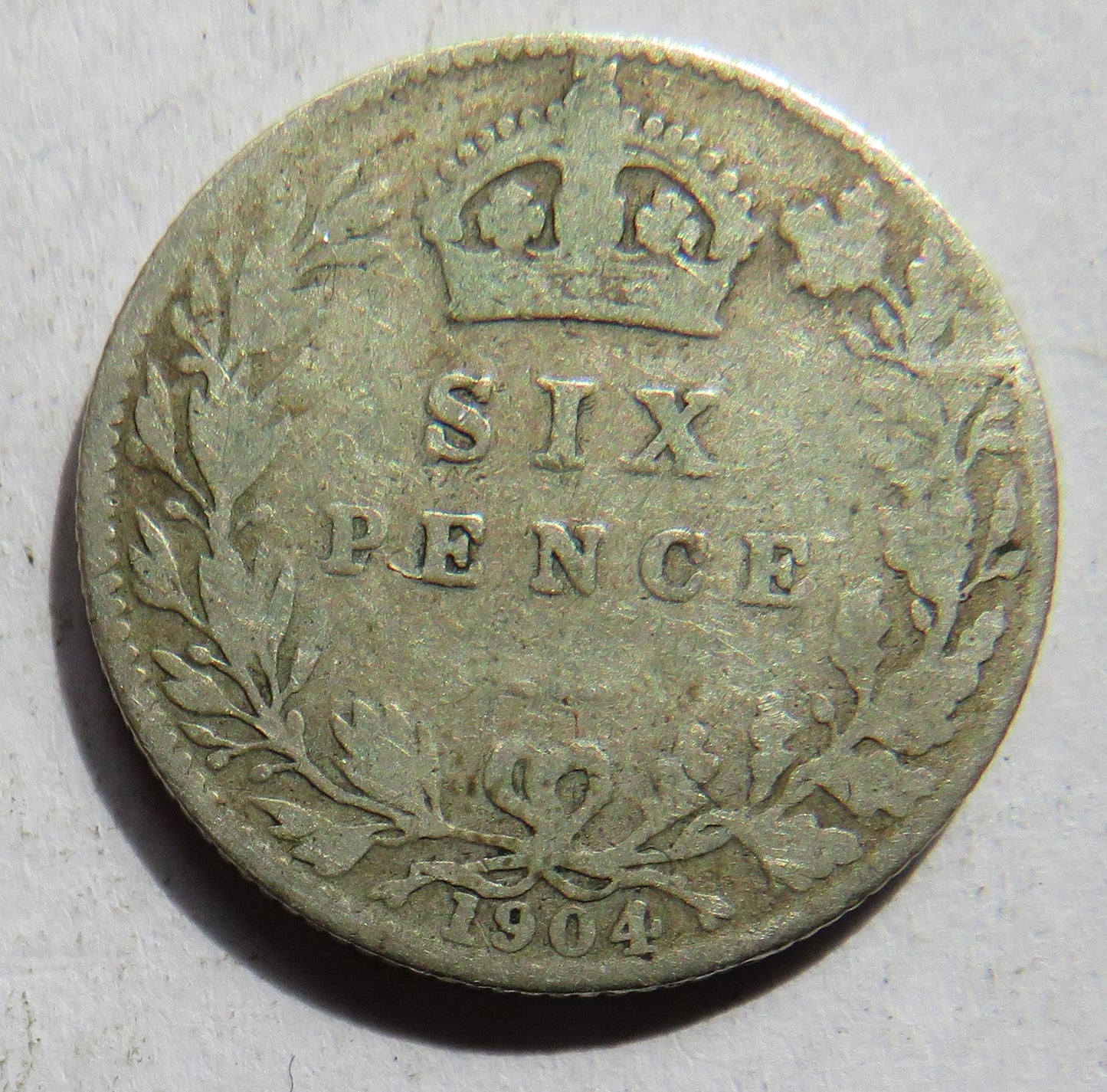 1904 King Edward VII Silver Sixpence Coin - Great Britain