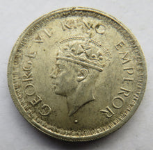 Load image into Gallery viewer, 1943 King George VI India Silver 1/2 Rupee Coin
