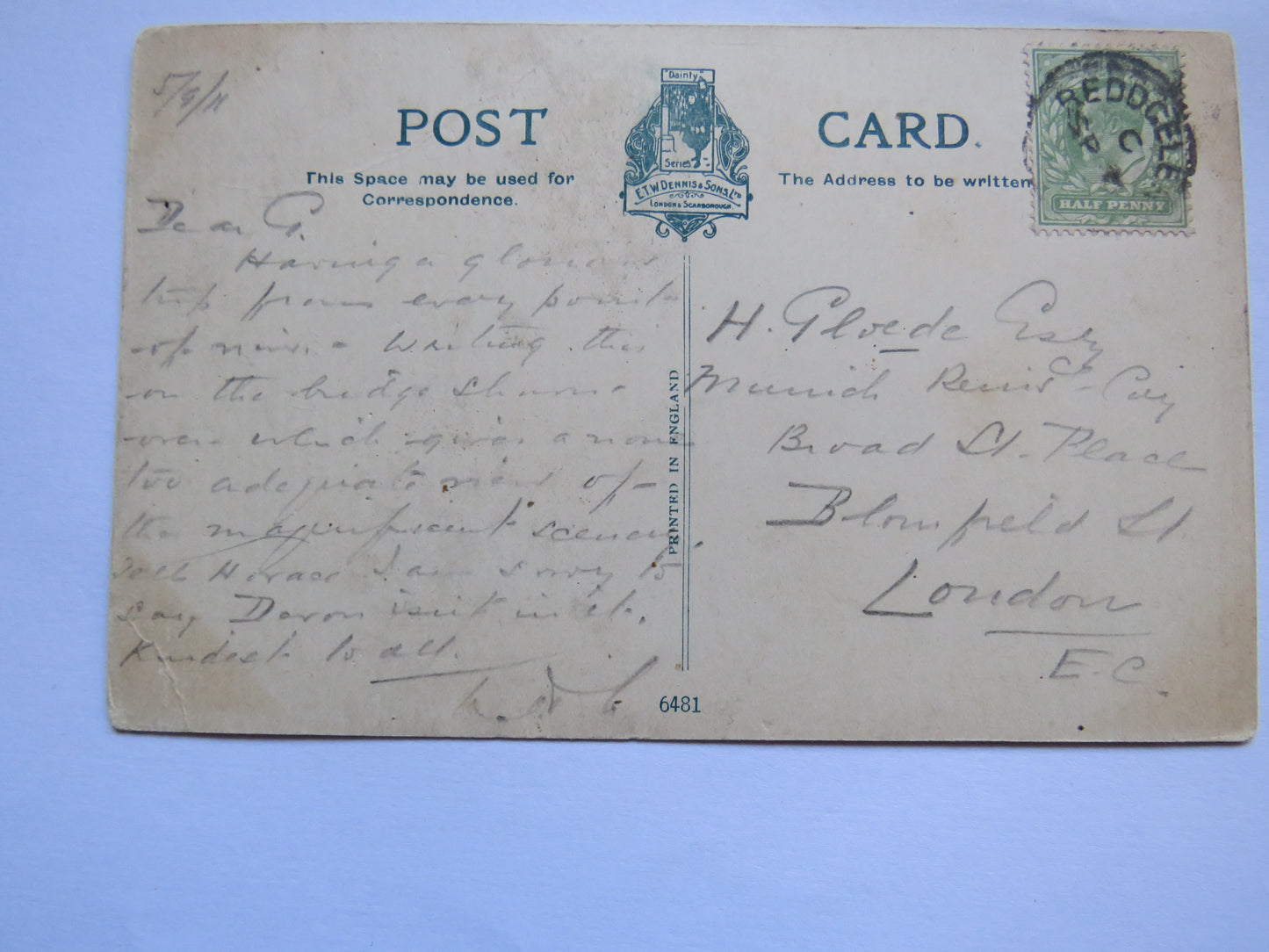 Vintage Postcard of the Pass of Aberglaslyn
