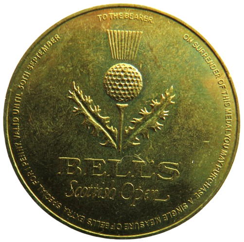 Vintage Bell's Scottish Open Token / Medal