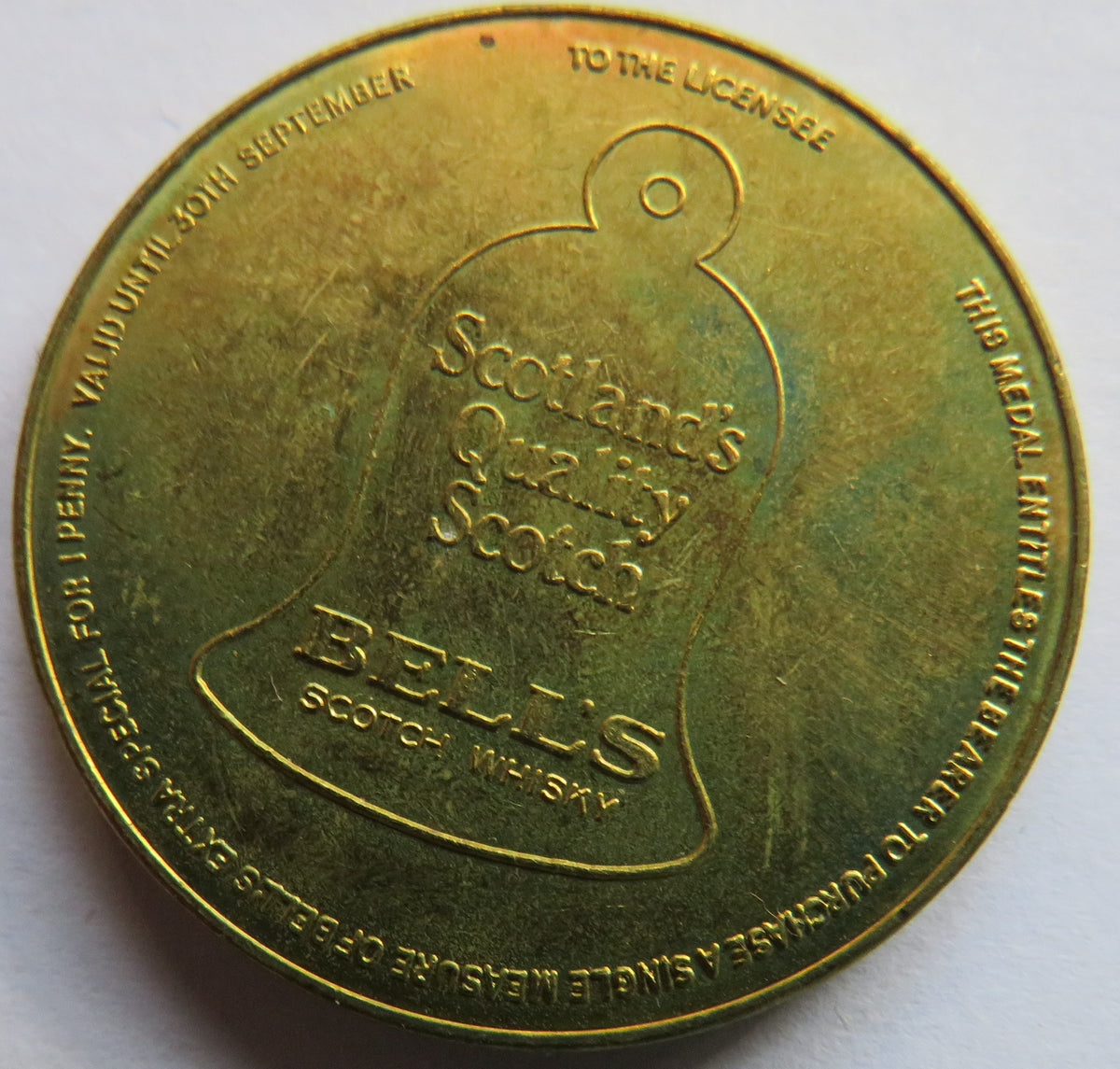 Token Bells Vintage Bell's Scottish Open Token / Medal – J.W.B Coins & Collectables