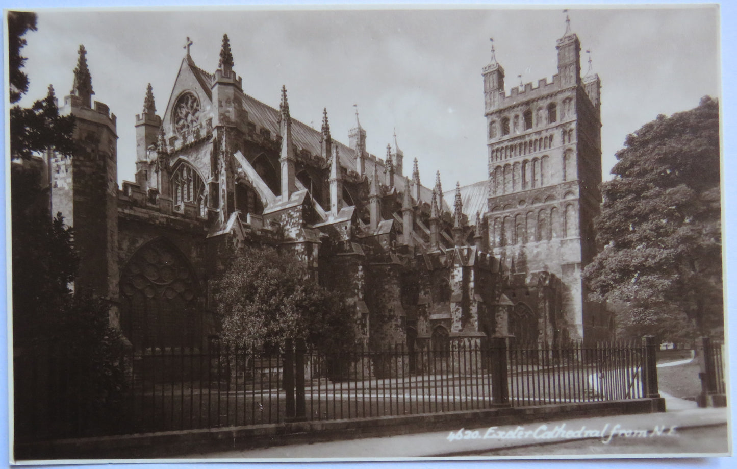 Vintage Postcard of Exeter Cathedral from N.E