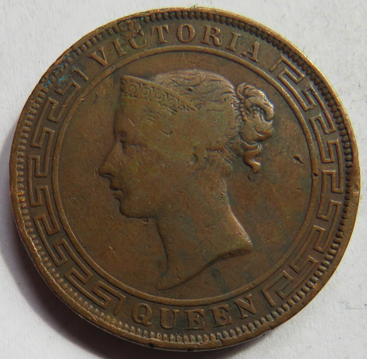 1870 Queen Victoria Ceylon 5 Cents Coin