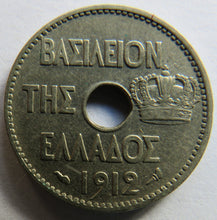 Load image into Gallery viewer, 1912 Greece 5 Lepta Coin
