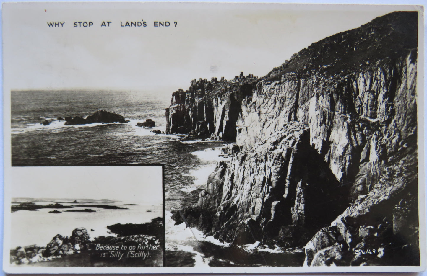 Vintage Multiview Postcard of Why Stop at Land's End, 1955