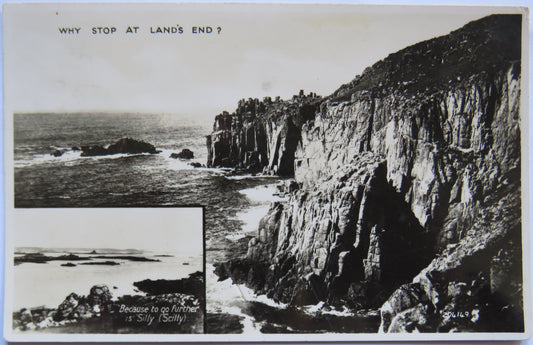 Vintage Multiview Postcard of Why Stop at Land's End, 1955