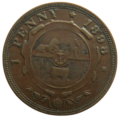 1898 South Africa One Penny Coin