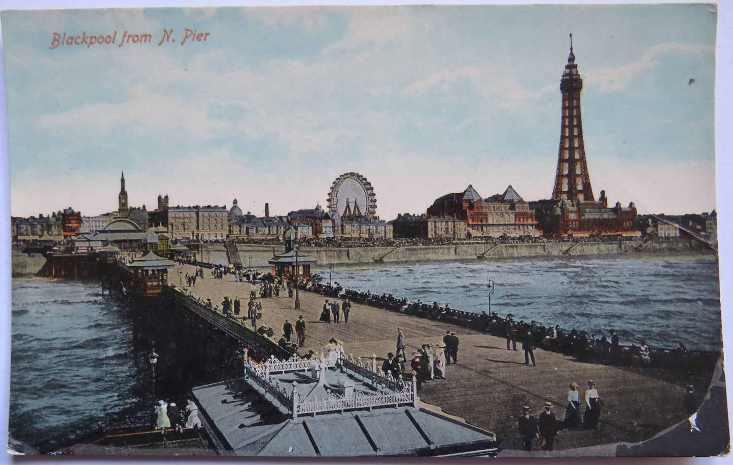 Vintage Postcard of Blackpool from N. Pier