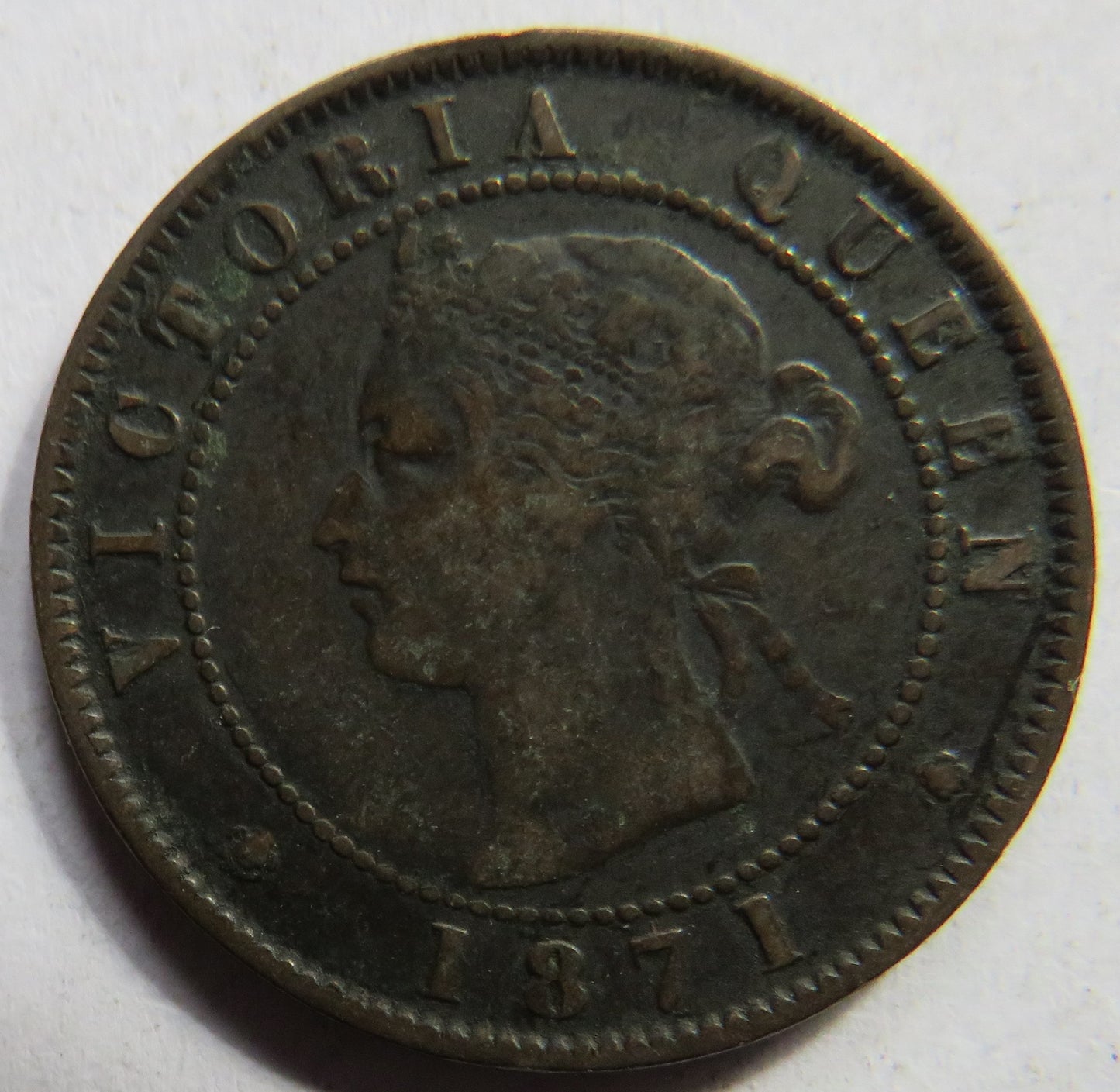 1871 Queen Victoria Prince Edward Island One Cent Coin