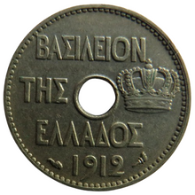 Load image into Gallery viewer, 1912 Greece 5 Lepta Coin
