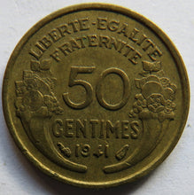 Load image into Gallery viewer, 1941 France 50 Centimes Coin
