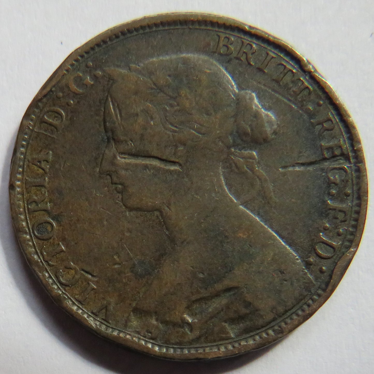 1861 Queen Victoria Nova Scotia One Cent Coin