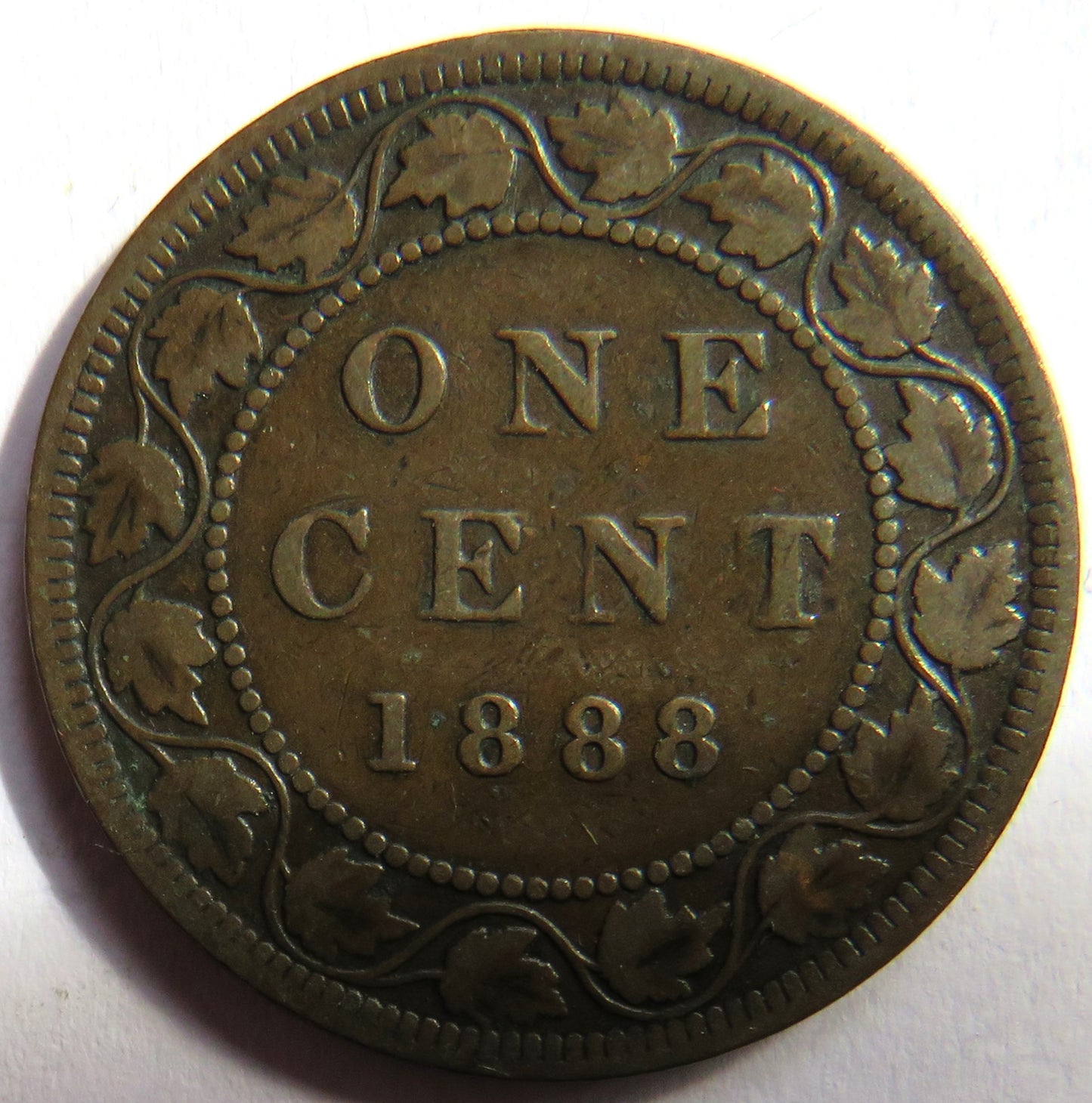 1888 Queen Victoria Canada One Cent Coin
