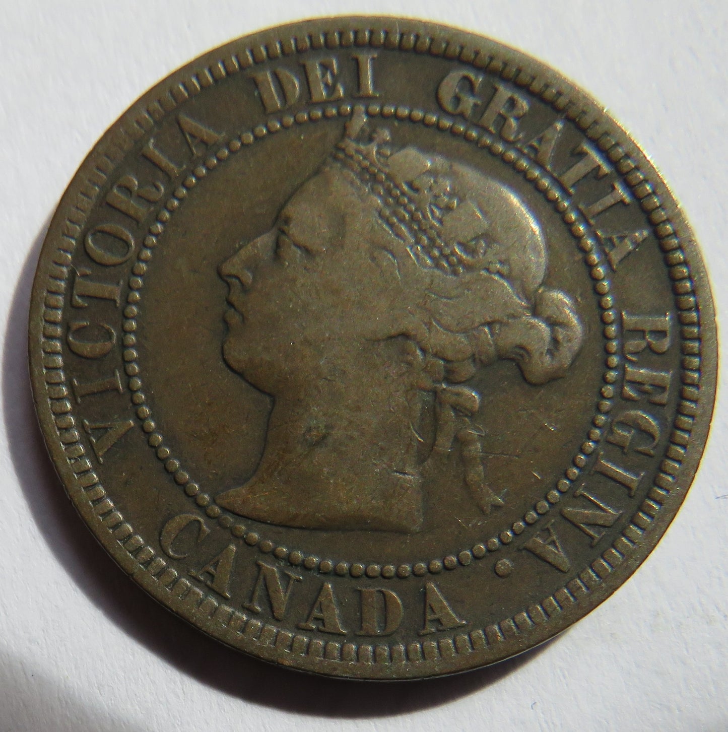 1888 Queen Victoria Canada One Cent Coin