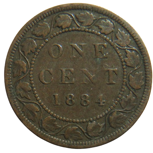 1884 Queen Victoria Canada One Cent Coin