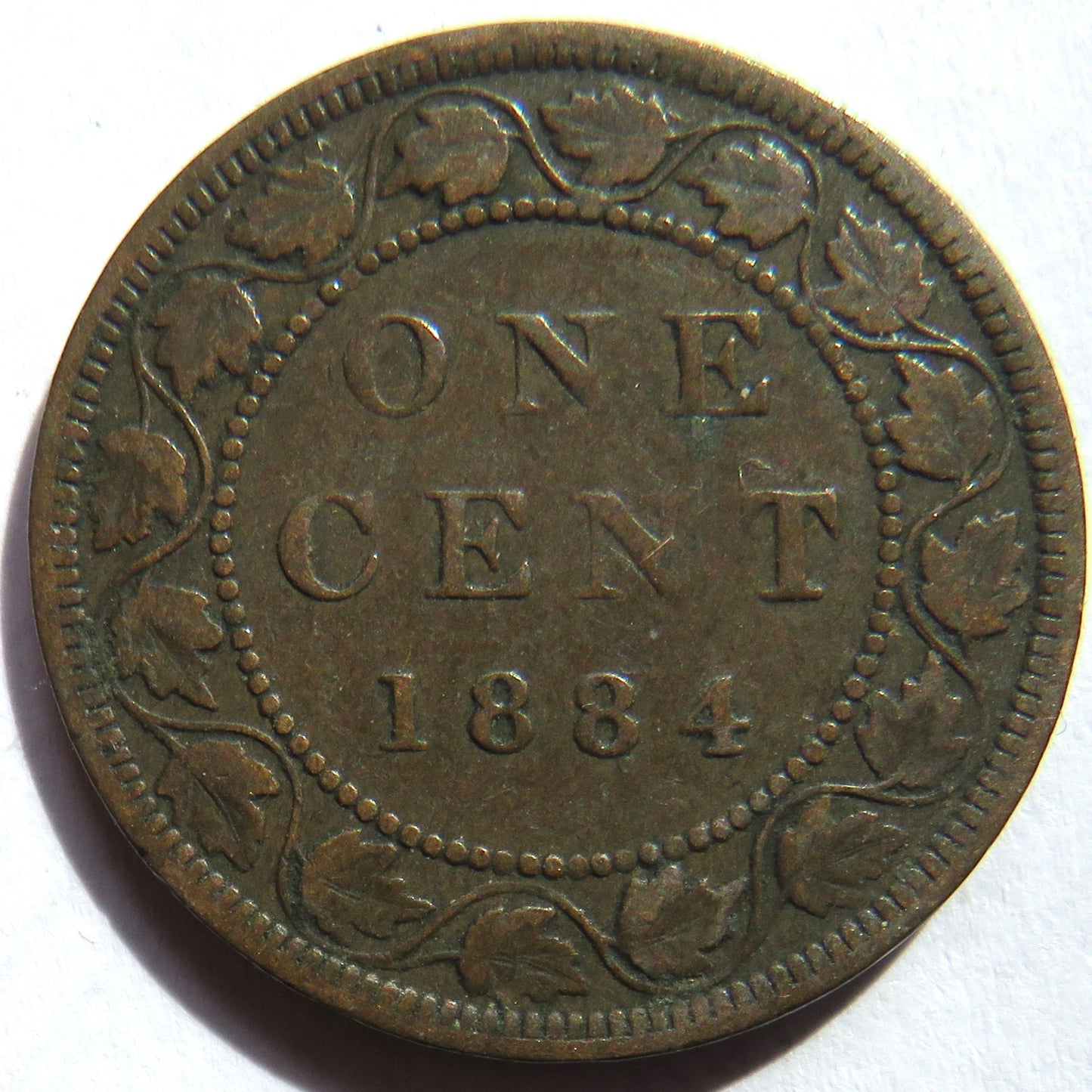 1884 Queen Victoria Canada One Cent Coin