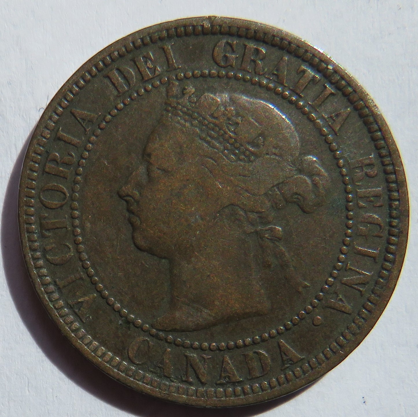 1884 Queen Victoria Canada One Cent Coin