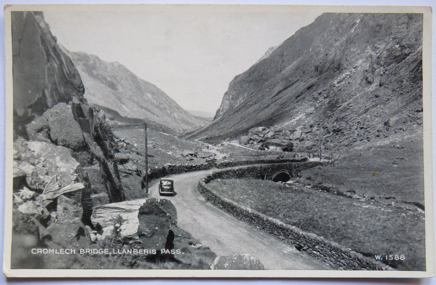 Vintage Postcard of Cromlech Bridge, Llanberis Pass