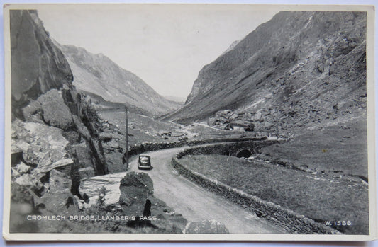 Vintage Postcard of Cromlech Bridge, Llanberis Pass