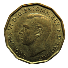 Load image into Gallery viewer, 1943 King George VI Brass Threepence Coin In High Grade - Great Britain
