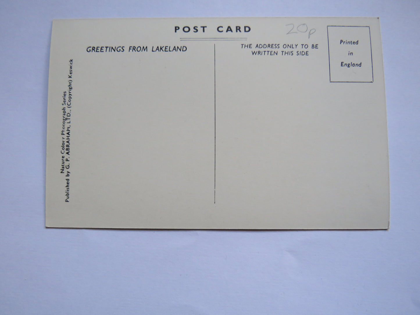 Vintage Postcard of The Langdale Valley