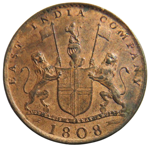 1808 East India Company 10 Cash Coin In High Grade