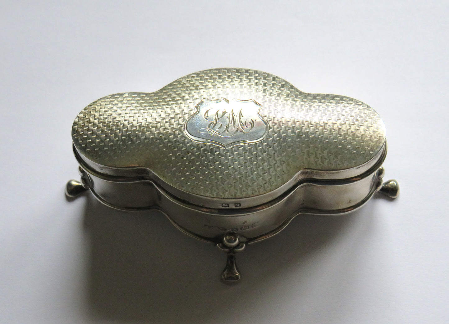 Antique Silver Trinket / Jewellery Box Hallmarked Birmingham 1915