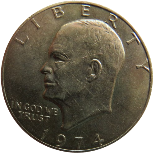 1974 USA Eisenhower $1 One Dollar Coin