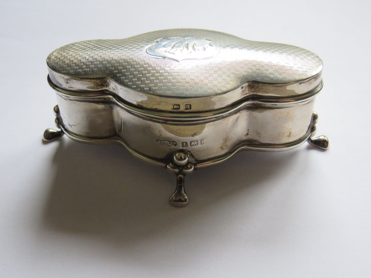 Antique Silver Trinket / Jewellery Box Hallmarked Birmingham 1915
