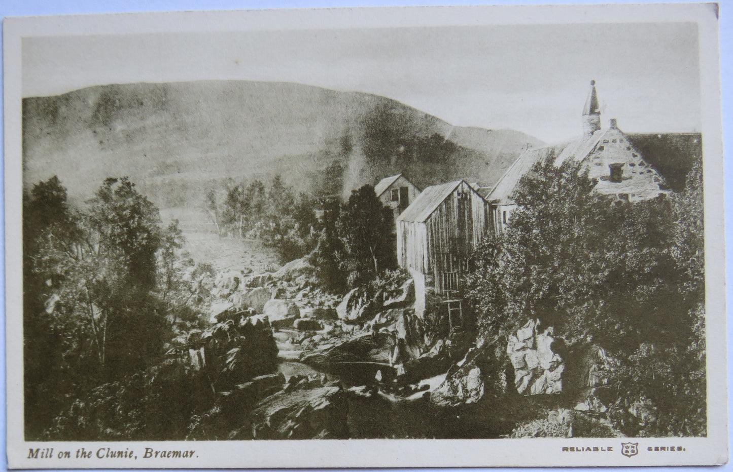 Vintage Postcard of Mill on the Clunie, Braemar