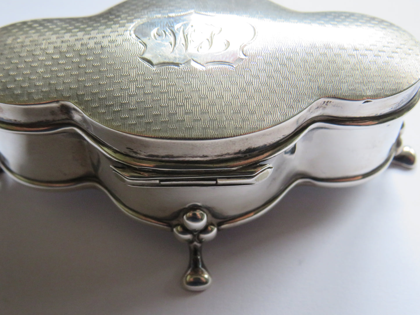 Antique Silver Trinket / Jewellery Box Hallmarked Birmingham 1915