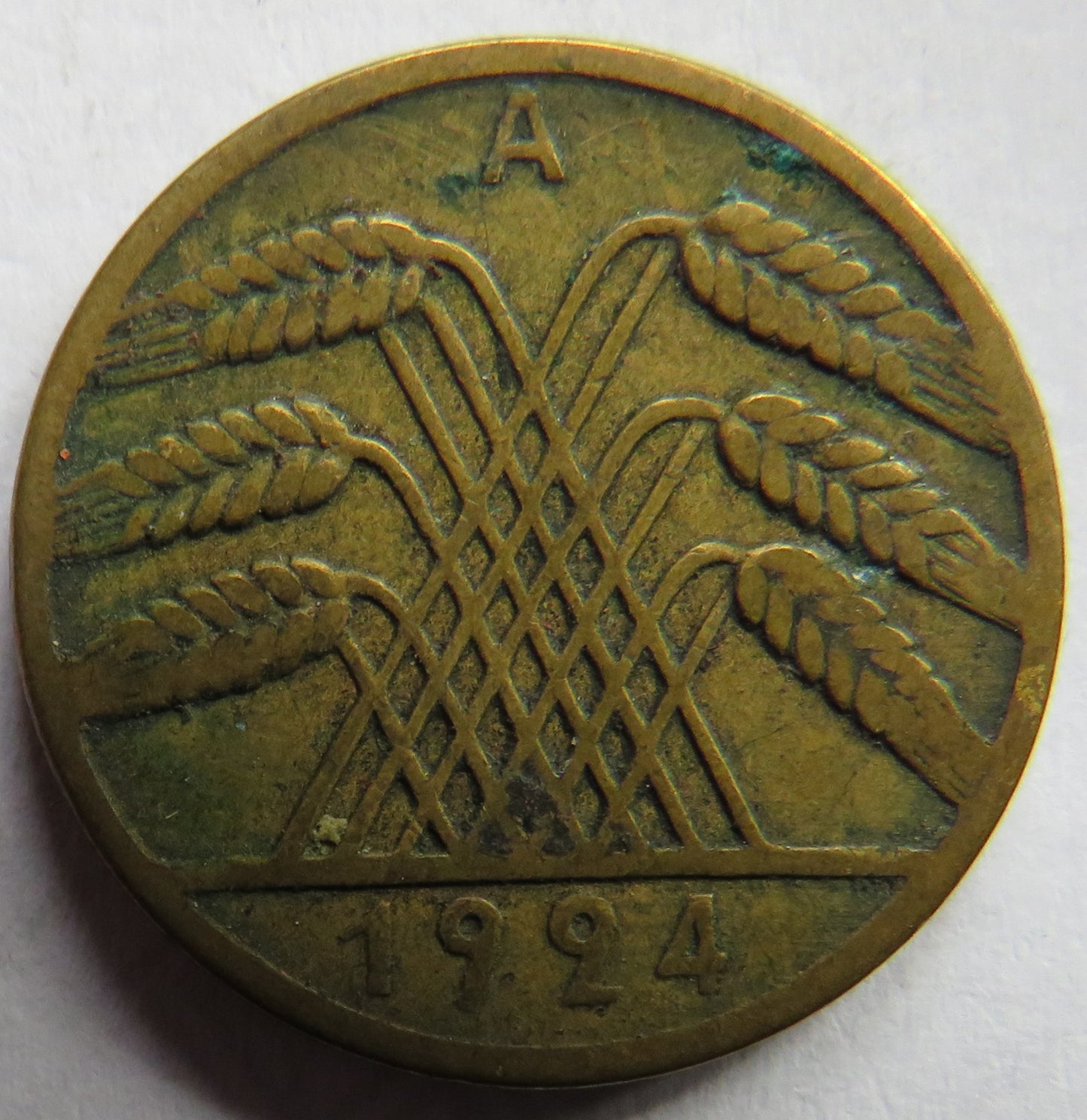 1924-A Germany - Weimar Republic 10 Rentenpfennig Coin