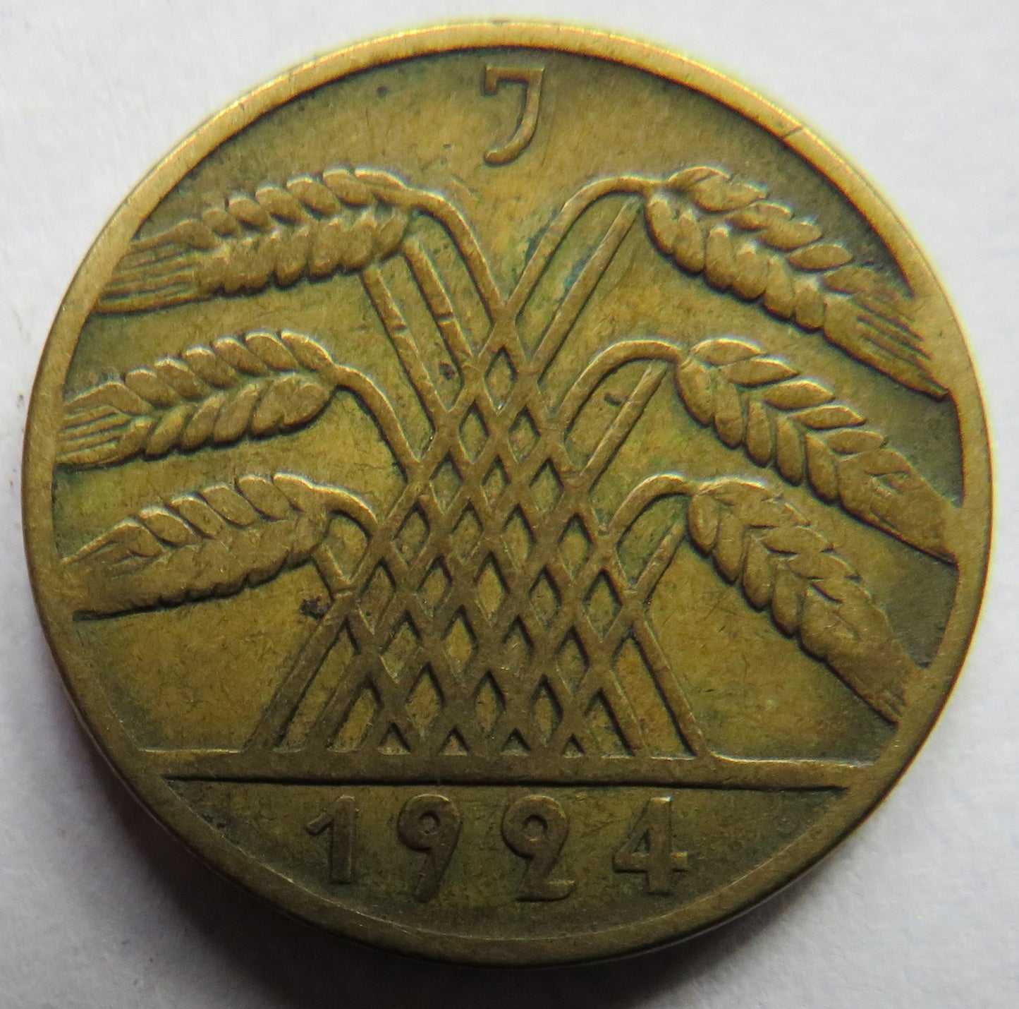 1924-J Germany - Weimar Republic 10 Rentenpfennig Coin
