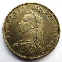 Load image into Gallery viewer, 1887 Queen Victoria Jubilee Head Silver Halfcrown Coin High Grade
